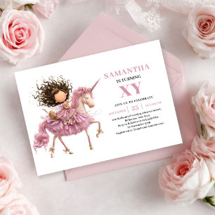 Dreamy Fairy Girl 2. Geburtstag Dusty Pink Einladu Einladung