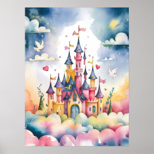 Dreamy Fairy Tale Burg - Zauberhafte Wasserwelt Poster