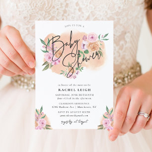 Dreamy Floral Baby Showcard Einladung