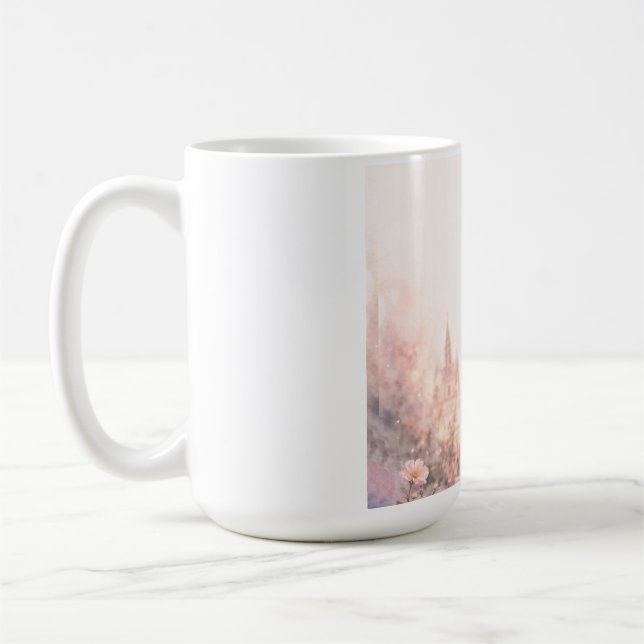 Dreamy Floral Girl Aesthetic Coffee Mug – Cute  Kaffeetasse (Links)