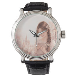 Dreamy Floral Girl Aesthetic Wrist Watch – Cute Armbanduhr