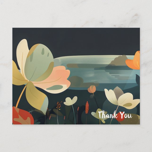 Dreamy Floral Landschaft 3 Postkarte (Vorderseite)