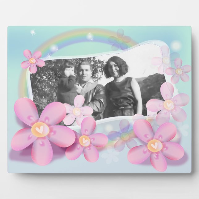 Dreamy Floral Pastel Art Plaque Fotoplatte (Vorderseite)