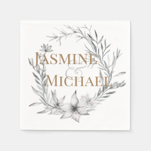 Dreamy Floral   Personalisiert Paper Napkin Serviette