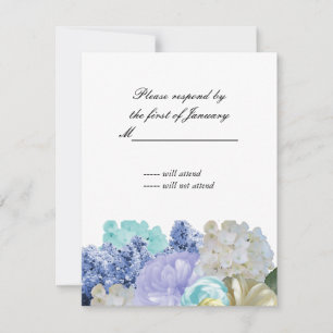 Dreamy Floral Repcard RSVP Karte
