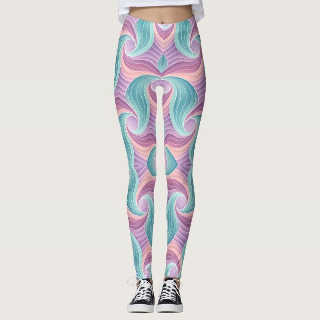  Dreamy Fluid Depth Illusion | Seamless Soft Leggings (Vorderseite)
