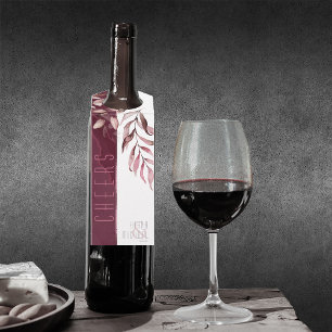 Dreamy Foliage Cheers Burgundy ID817 Flaschenanhänger