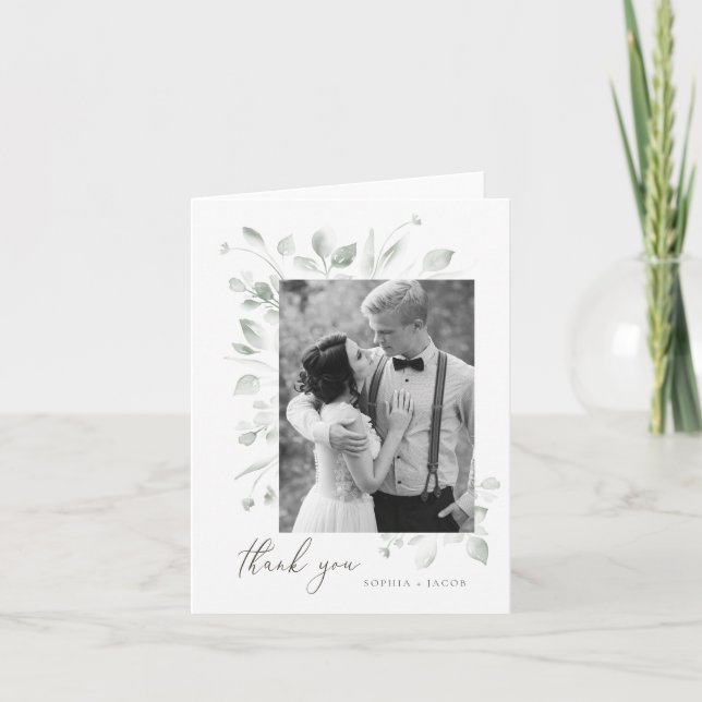 Dreamy Foliage Danky Card Dankeskarte (Vorderseite)