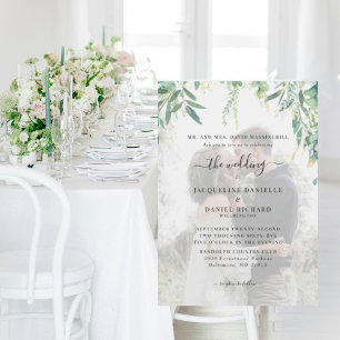 Dreamy Foliage Foto Moderne Hochzeit Einladung