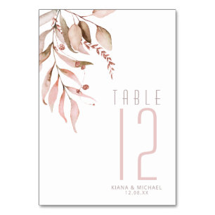 Dreamy Foliage Tischnummer Blush Pink ID817