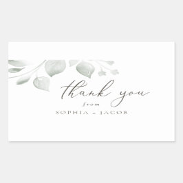 Dreamy Foliage Vielen Dank Rechteckiger Aufkleber