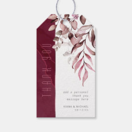 Dreamy Foliage Vielen Dank V2 Burgundy ID817 Geschenkanhänger