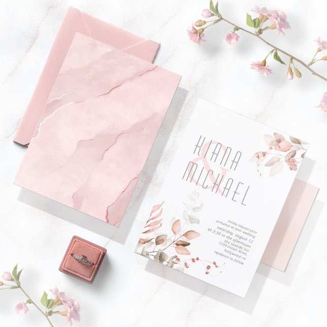 Dreamy Foliage Wedding Blush Pink ID817 (Von Creator hochgeladen)