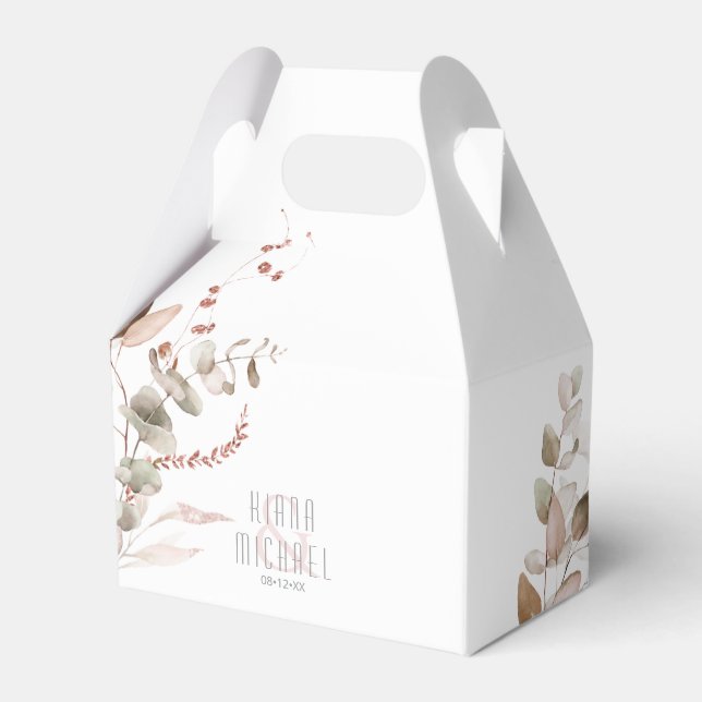 Dreamy Foliage Wedding Blush Pink V2 ID817 Geschenkschachtel (Vorderseite)