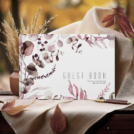 Dreamy Foliage Wedding Burgundy ID817 Gästebuch