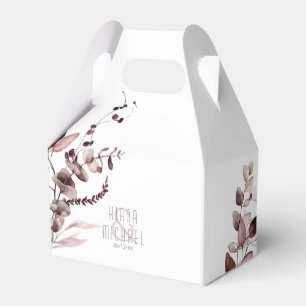 Dreamy Foliage Wedding Burgundy V2 ID817 Geschenkschachtel