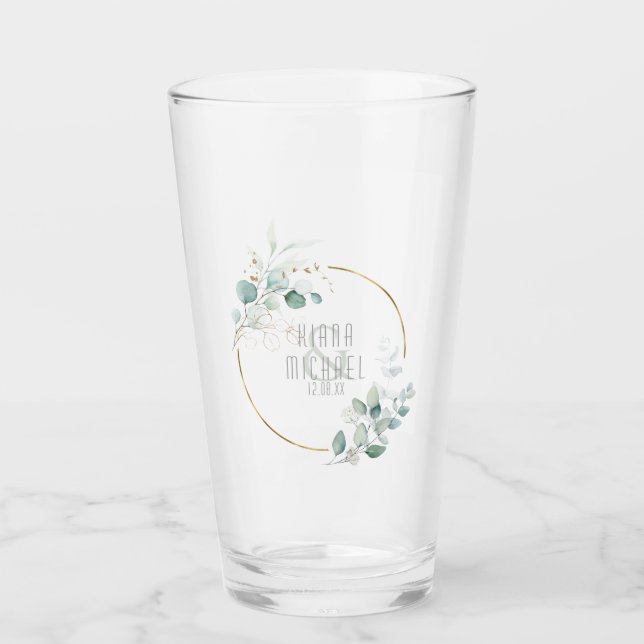 Dreamy Foliage Wedding Green/Blue ID817 Glas (Vorderseite)