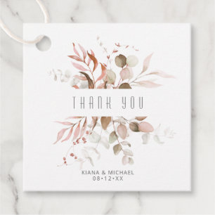 Dreamy Foliage Wedding V1 Blush Pink ID817 Geschenkanhänger
