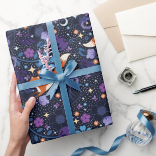 Dreamy Folk Foxes Geschenkpapier