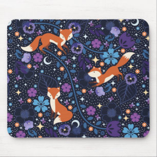 Dreamy Folk Foxes Mousepad