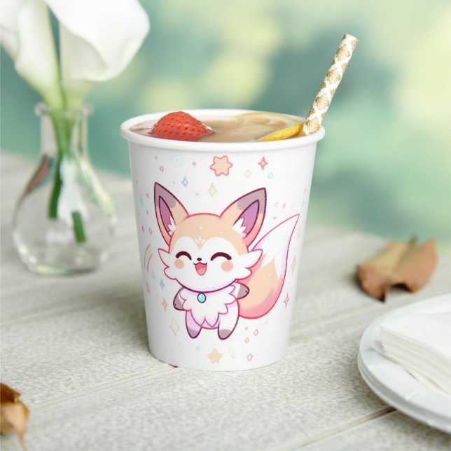 Dreamy Fox Baby Dusche Pappbecher (In Situ)