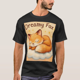 Dreamy Fox über Cloud Niedlich Art T-Shirt