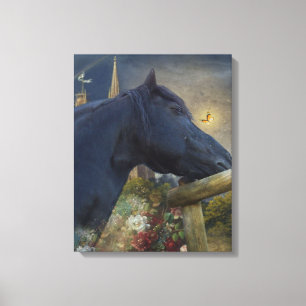 Dreamy Friesian - Wrapped Canvas Leinwanddruck