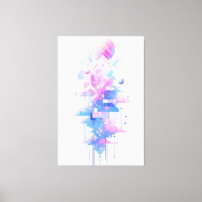 Dreamy Geometric Skyscape Leinwanddruck (Vorderseite)