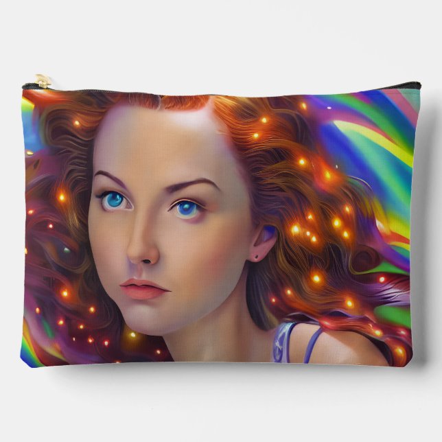 Dreamy Girl mit Rainbow Lights Zubehörtasche (Vorderseite)