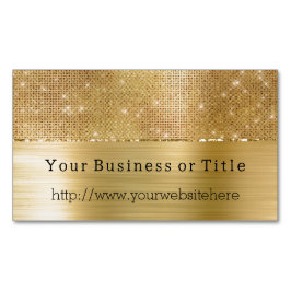 Dreamy Glitzy Gold Sparkle Magnetische Visitenkarte