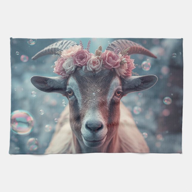 Dreamy Goat Art Geschirrtuch (Horizontal)