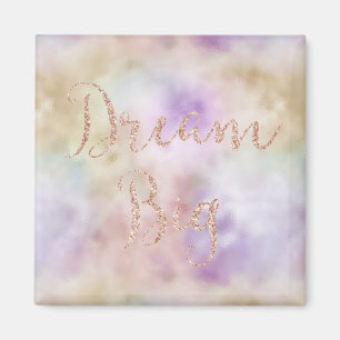 Dreamy Gold Lila Ombre Pink Glitzer Dream Magnet