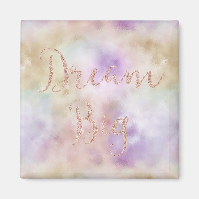 Dreamy Gold Lila Ombre Pink Glitzer Dream Magnet (Vorne)