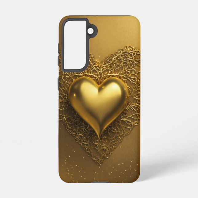 Dreamy Golden Heart Samsung Mobile Case Samsung Galaxy Hülle (Rückseite)