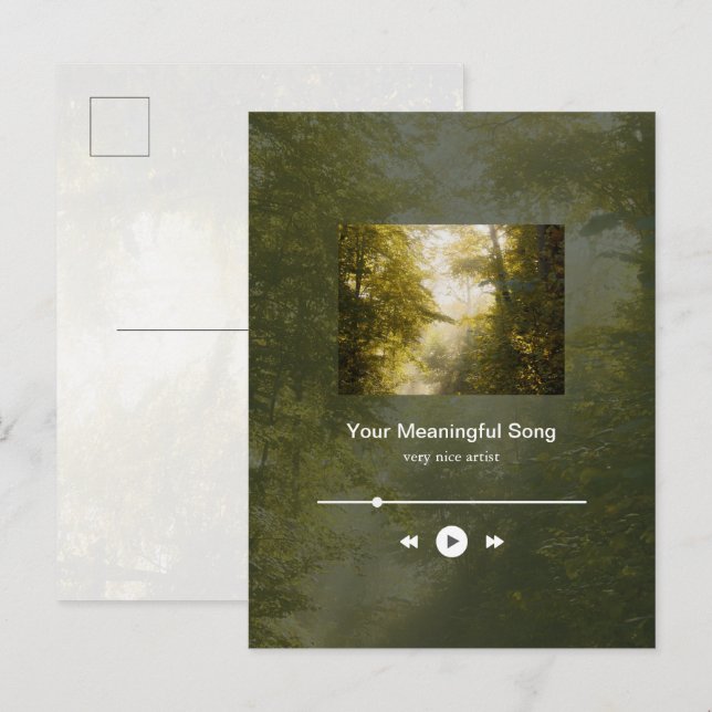 Dreamy golden park art photo Music Player Postkarte (Vorne/Hinten)