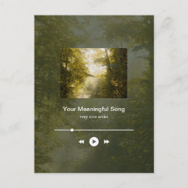 Dreamy golden park art photo Music Player Postkarte