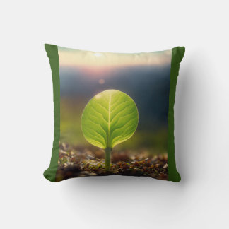 Dreamy Green Leaf Throw Kissen