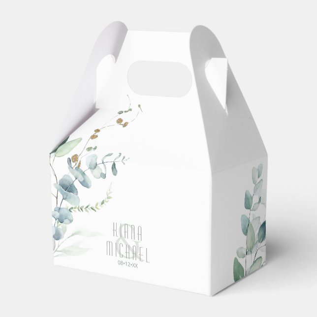 Dreamy Green Wedding Green/Blue V2 ID817 Geschenkschachtel (Vorderseite)