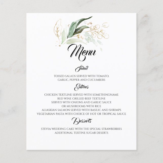 Dreamy Greenery und Eukalyptus Blätter Wedding Men Flyer (Vorne)