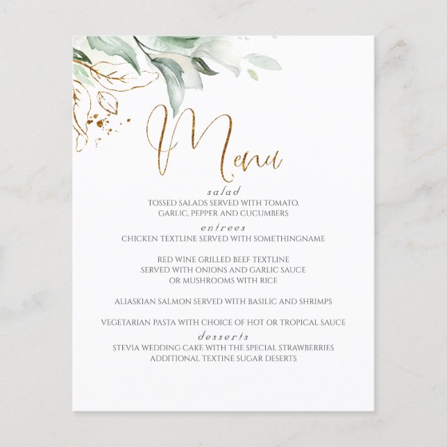 Dreamy Greenery und Eukalyptus Blätter Wedding Men Flyer (Vorne)
