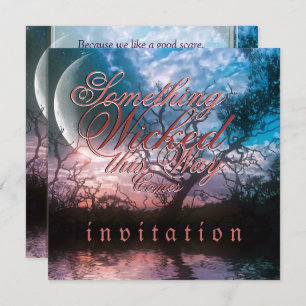 Dreamy Halloween Gothic Wedding Einladung