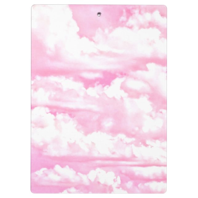 Dreamy Happy Pink Clouds Klemmbrett (Rückseite)