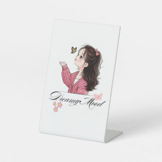 Dreamy Heart Tabletop Sign - Elegante Kunst, Dicht Sockelschild
