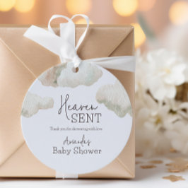 Dreamy Heaven Sent Blue Boy Baby Dusche Geschenkanhänger