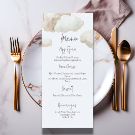 Dreamy Heaven Sent Blue Boy Baby Dusche Menükarte