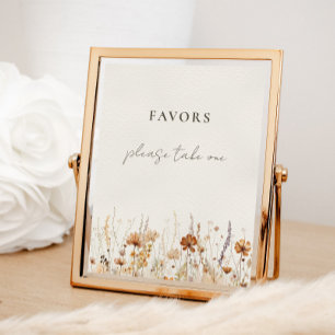 Dreamy Herbst Wildblume Favoriten Signierung Poster