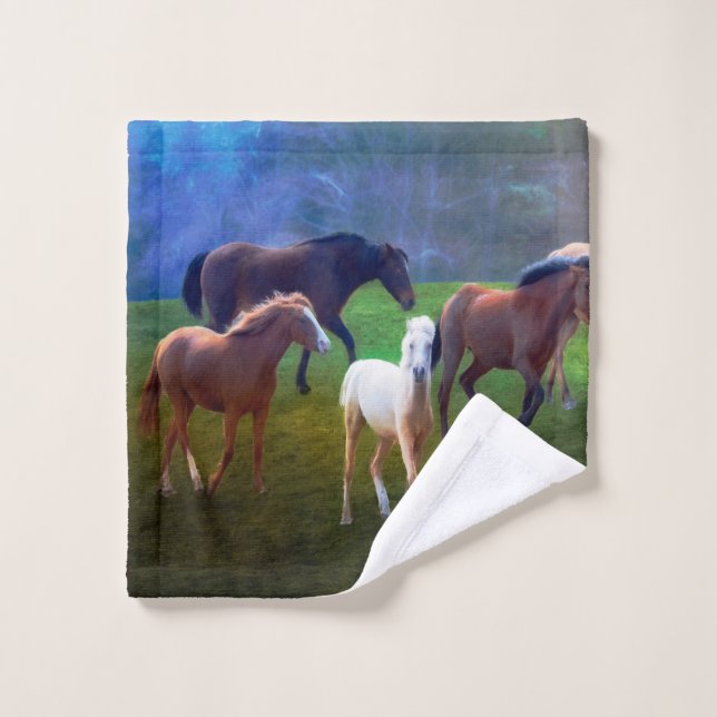 Dreamy Horse Scene Waschlappen (Waschlappen)