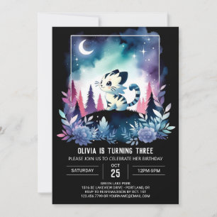 Dreamy Jungle Tiger Birthday Einladung