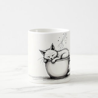 Dreamy Kitten in einem Cup Kaffeetasse