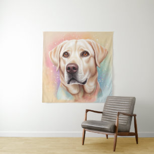 Dreamy Labrador Retriever Magisches Portrait Wandteppich